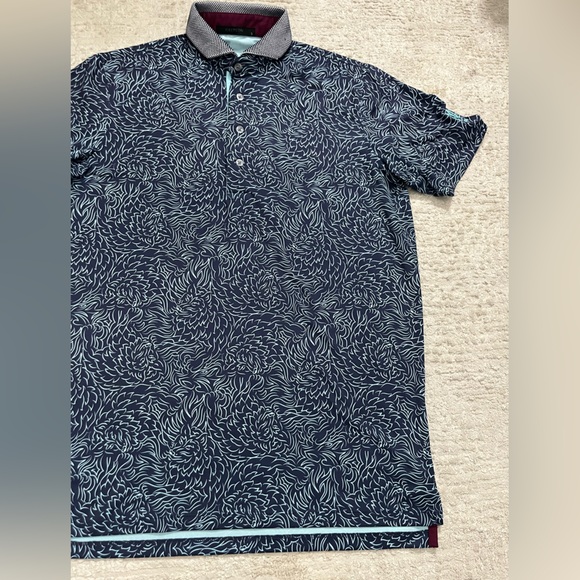 Greyson All Over Rare Print Golf Polo- Embroidered Sleeve - Picture 3 of 11
